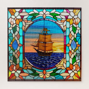 Quebra-cabeça Navio à Vela ao Pôr do Sol