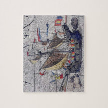 Navio alto e mapa do oceano Pacífico