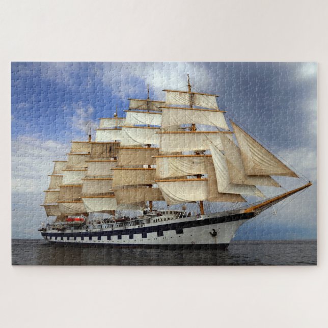 Quebra-cabeça Navio de Grande Porte Royal Clipper com Cinco Mast (Horizontal)