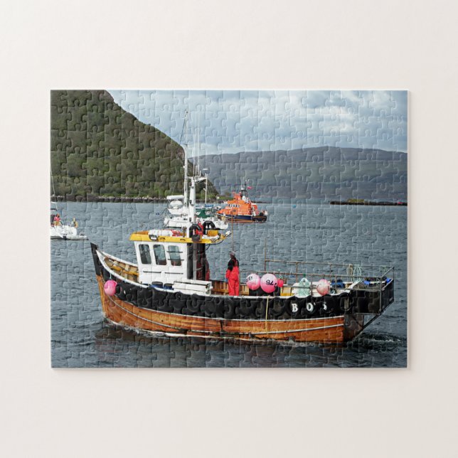 Quebra-cabeça Navio de pesca, Portree, Ilha de Skye 2 (Horizontal)