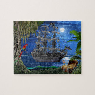 Quebra-cabeça Navio de pirata enluarada Mystical