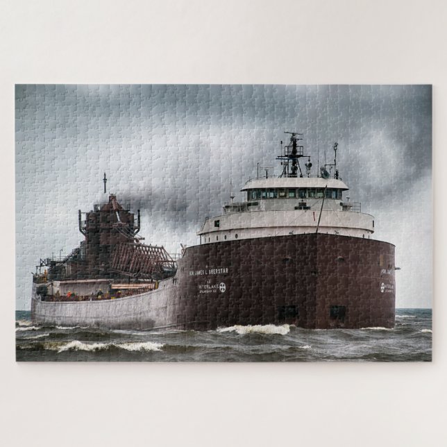 Quebra-cabeça Navio Honorável James L Oberstar no Lago Superior (Horizontal)