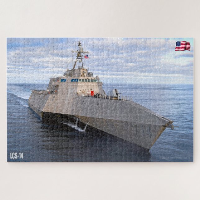 Quebra-cabeça NAVIO LITORAL DE COMBATE - LCS-14 (20x30 POLEGADAS (Horizontal)
