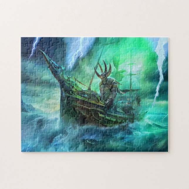 Quebra-cabeça Navio Naglfar no Ragnarök (Horizontal)