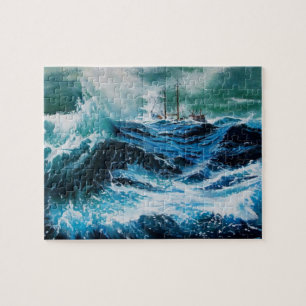 Quebra-cabeça Navio no mar na tempestade
