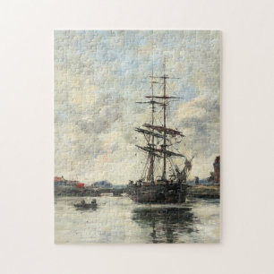 Quebra-cabeça Navio no Touques Eugene Boudin (Francês, 1824-189