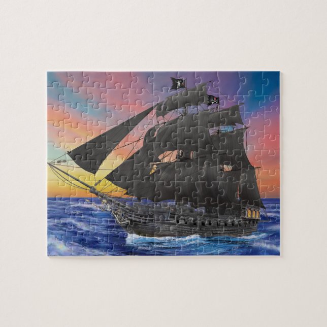 Quebra-cabeça Navio Pirata do Barba Negra (Horizontal)