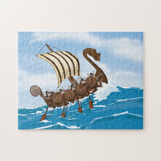 Quebra-cabeça Navio Viking (Horizontal)