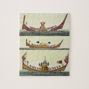 Quebra-cabeça Navios chineses de Cochin, ilustração 'do traje