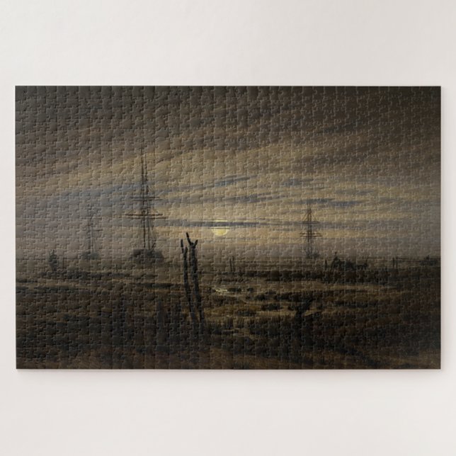 Quebra-cabeça Navios em Anchor - Caspar David Friedrich (Horizontal)