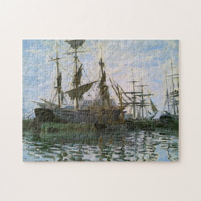 Quebra-cabeça Navios em Harbour Monet Fine Art (Horizontal)
