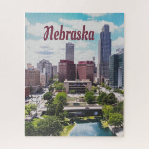 Quebra-cabeça Nebraska City Skyline Omaha
