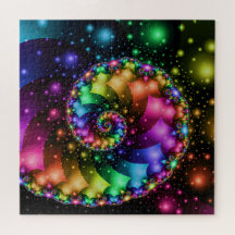 Nebulosa espiral do arco-íris do Fractal