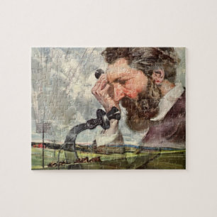 Quebra-cabeça Negócios Antigos, Telefone Alexander Graham Bell