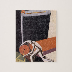 Quebra-cabeça Negócios Vintage, Tecidos e Textiles Art Déco