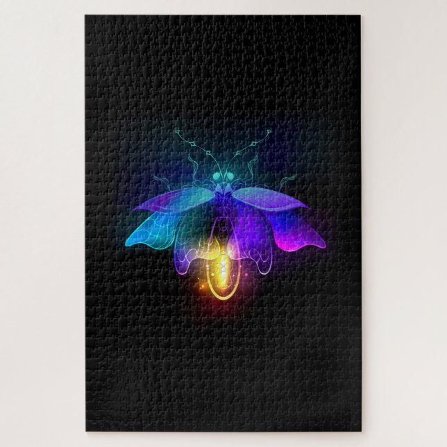 Quebra-cabeça Neon Firefly a preto (Vertical)