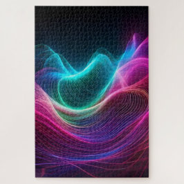 Quebra-cabeça Neon Flow – Uma Sinfonia de Luz e Movimento