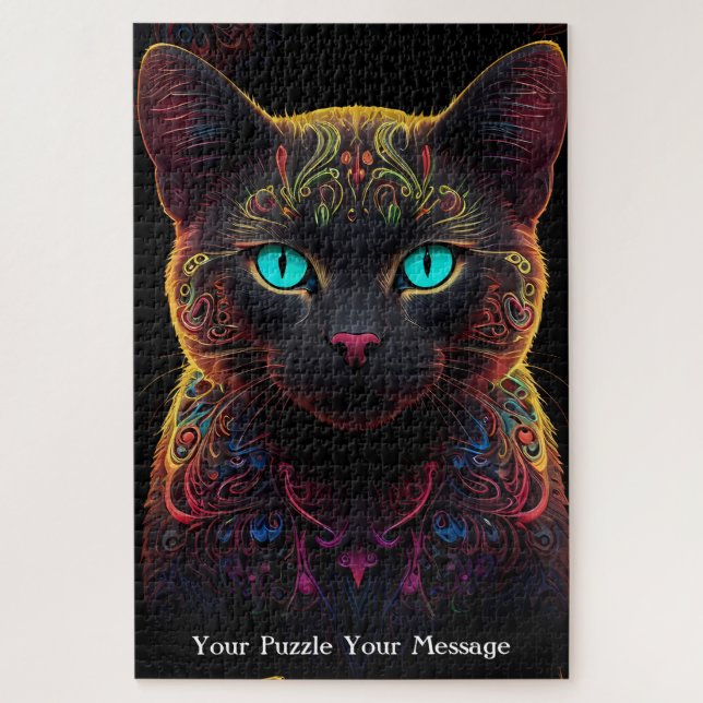 Quebra-cabeça Neon Mandala Majestade (Vertical)