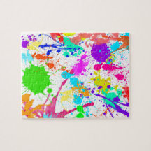 Neon Paint Splatter Colorida