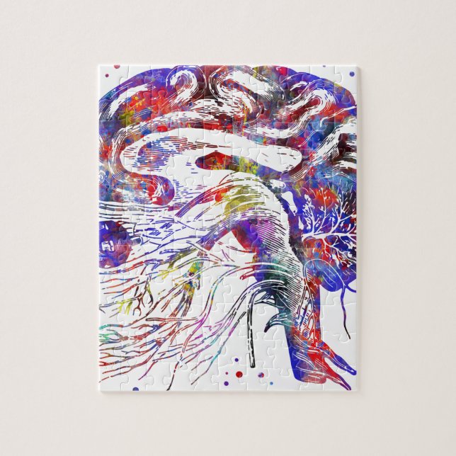 Quebra-cabeça Nervos cranianos do cérebro, nervos cranianos do (Vertical)