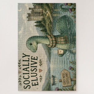 Quebra-cabeça Nessie Esquiva Socialmente Críptido Aconchegante L