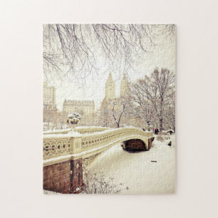 Quebra-cabeça Neve do Central Park - inverno New York