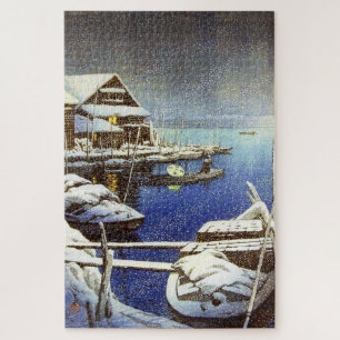 Quebra-cabeça Neve em Mukojima Kawase Hasui 1931