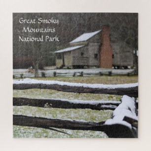Quebra-cabeça Neve Enfumaçado Cades Cades Cove