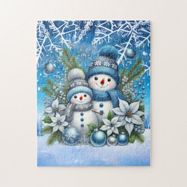 Quebra-cabeça Neve festiva de Natal (Vertical)