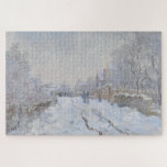 Quebra-cabeça Neve na Argentina (por Claude Monet)<br><div class="desc">Este design apresenta uma imagem de uma famosa pintura de óleo na canvas pelo impressionista francês Claude Monet (1840-1926). Seu título é "Neve na Argentina" (ou, no original francês, "Rue sous la neige, Argenteuil"). É o maior de nada menos que 18 obras que Monet pintou de seu município natal argentino...</div>