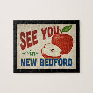 Quebra-cabeça New Bedford Massachusetts Apple - Viagens vintage
