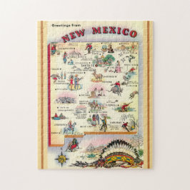 Quebra-cabeça New Mexico  11x14 illustrated Map