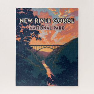 Quebra-cabeça New River Gorge National Park West Virginia Bridge