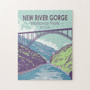 Quebra-cabeça New River Gorge National Park West Virginia Bridge