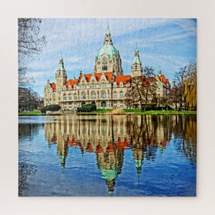 Quebra-cabeça New Town Hall - Hanover, Alemanha - 20x20 - 676 pc