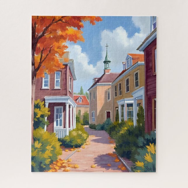 Quebra-cabeça Newport Rhode Island Aquarela (Vertical)