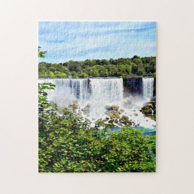 Quebra-cabeça Niagara Falls - Quedas de Véus Americanas e Bridas (Vertical)