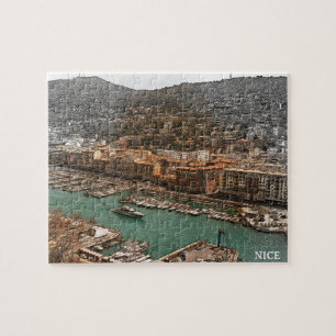 Quebra-cabeça Nice França Port Lympia Panorama View