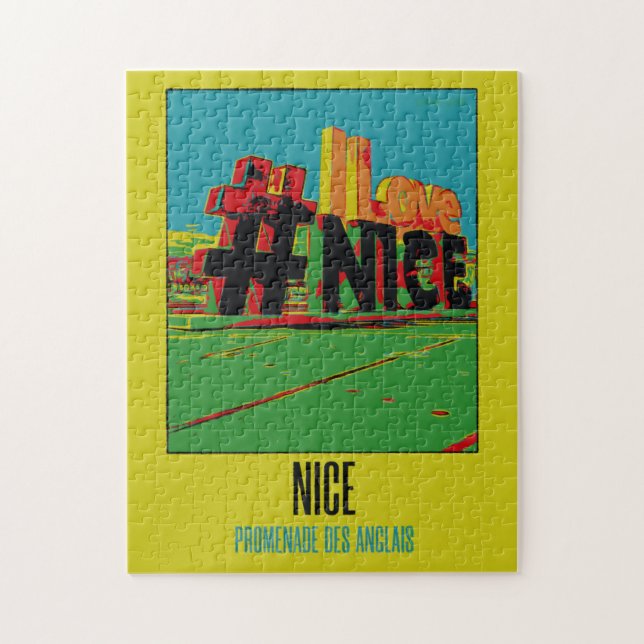 Quebra-cabeça Nice França Promenade des Anglais avenue (Vertical)