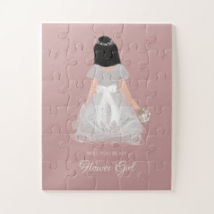 Quebra-cabeça Niece Flower Girl Junior Bridesmaid Proposta Doce