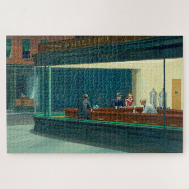 Quebra-cabeça Nighthawks 1942 por Edward Hopper (Horizontal)