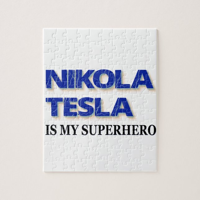 Quebra-cabeça Nikola Tesla É Minha Super-Herói (Vertical)