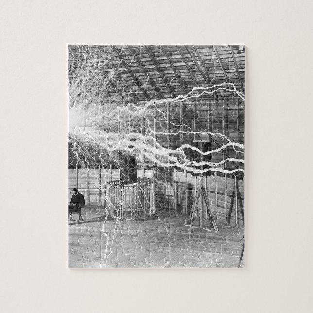 Quebra-cabeça Nikola Tesla Electricity (Vertical)