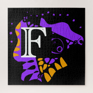 Quebra-cabeça Ninho de aves - Letra inicial personalizada F