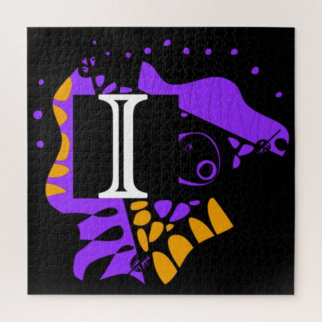 Quebra-cabeça Ninho de aves - Letra inicial personalizada I (Vertical)