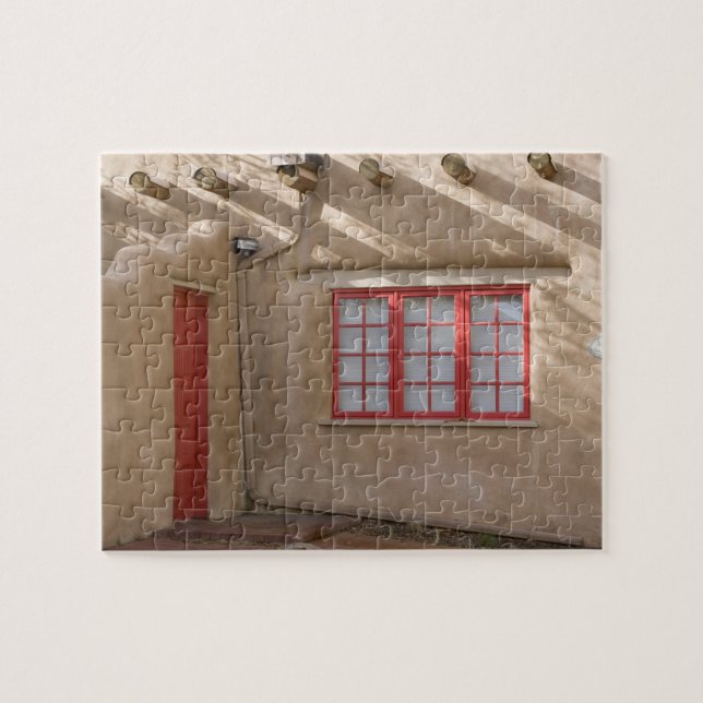 Quebra-cabeça NM, Novo México, Papais noeis Fe, Canyon Road, len (Horizontal)