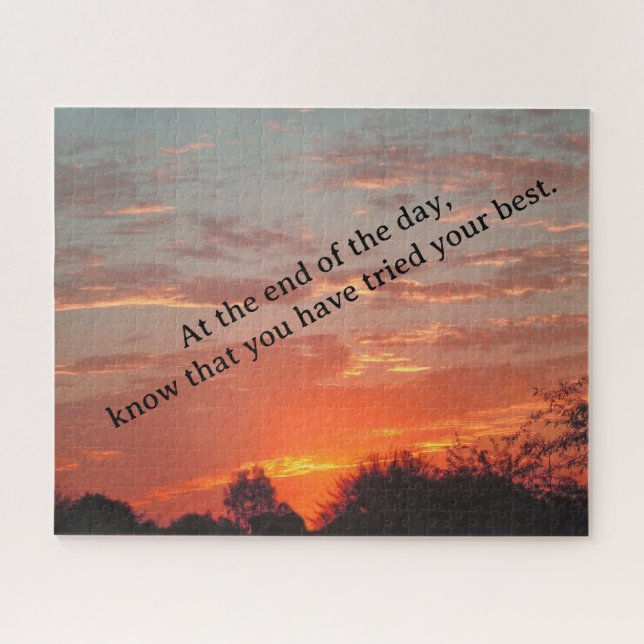 Quebra-cabeça No Fim do Dia Pôr do Sol Inspirador (Horizontal)