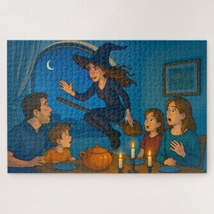 Quebra-cabeça No Halloween, dê boas-vindas às bruxas!