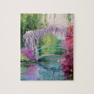 Quebra-cabeça no jardim de Monet