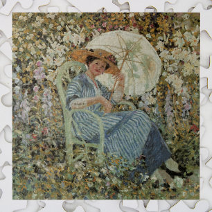 Quebra-cabeça No jardim, Giverny por Frederick Frieseke